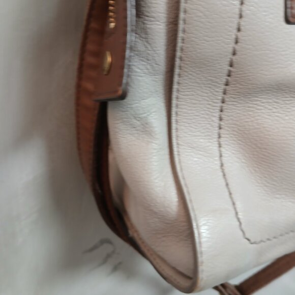 Fossil Cream and Tan Satchel - Picture 9 of 11